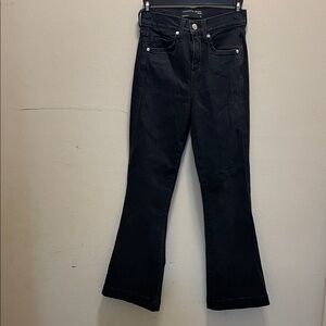 Veronica Beard Black High-Rise Flare Jeans